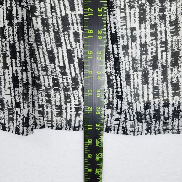 J Jill Dress Women Small Black White Pleated Sleeveless Knee Length Shift Casual - Picture 8 of 13